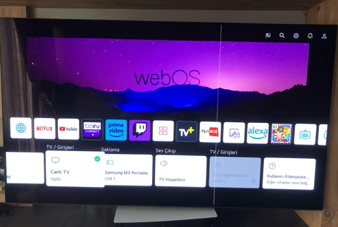 TV ekranında dikey çizgiler panel arızası