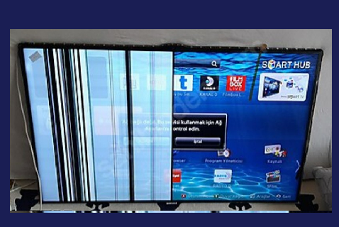 TV ekranında yarım görüntü panel sorunu